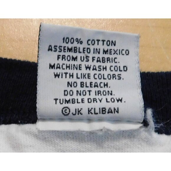 B.Kliban Cats Hawaii Raglan Tee Shirt XL White Navy 100% Cotton Fun Print - Picture 8 of 8